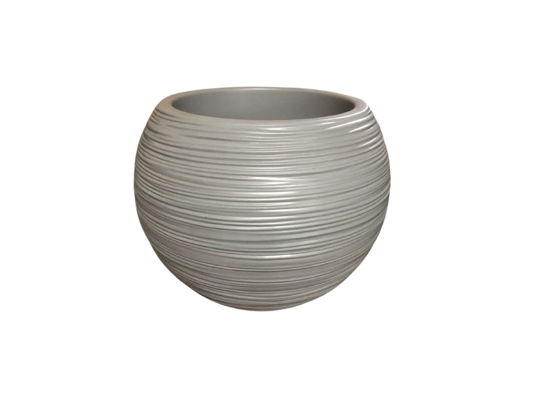 Grey Bubble Pot Plastic Size W=33cm H=26cm