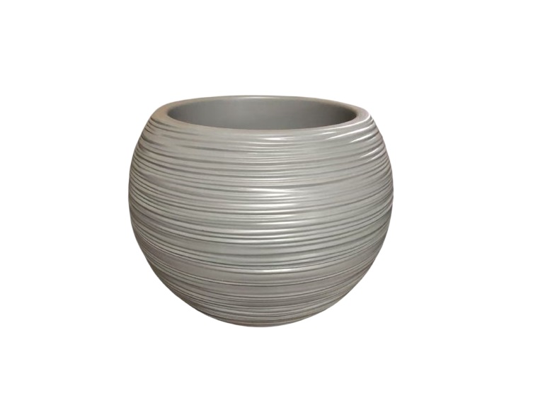 Ceramic Planter / Pot Grey W=46cm H=36