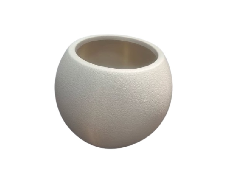 White Bubble Pot W=33cm H=26cm